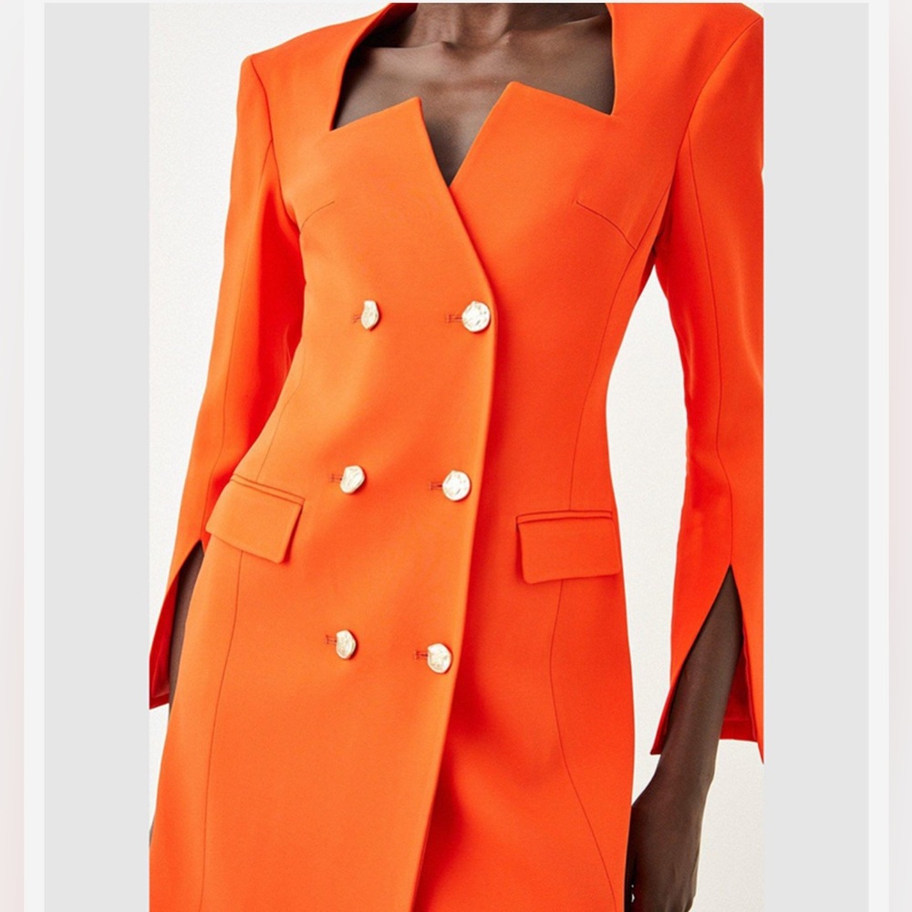 Karen Millen Vibrant Orange Midi Dress